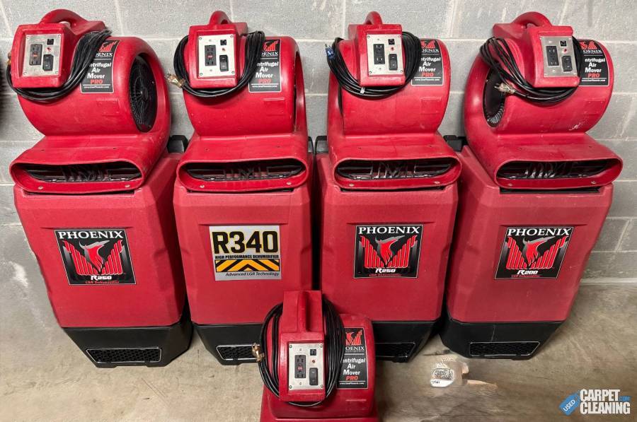 Phoenix R-250 LGR dehumidifiers and Cam Pro Blowers